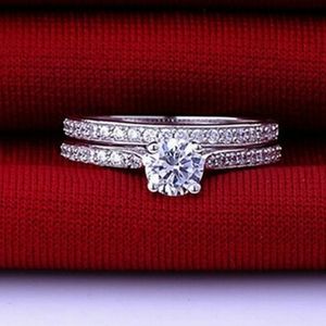 NWOT Diamond Ring 2-Piece Stackable Set